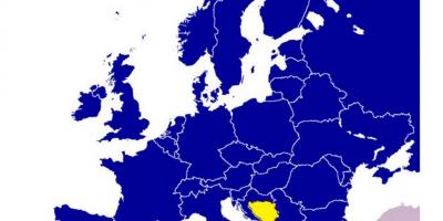 Mapa de Bosnia e Hercegovina europa