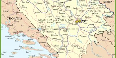 Mapa de Bosnia estrada