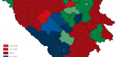 Bosnia relixión mapa