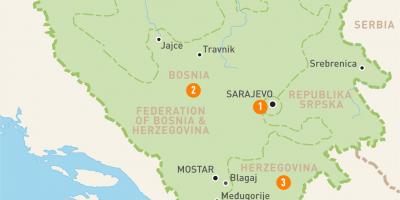 Mapa de saraievo Bosnia