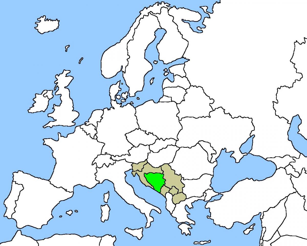 Mapa de localización en Bosnia 