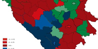 Bosnia relixión mapa