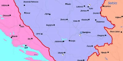 Bosnia e Hercegovina mapa político
